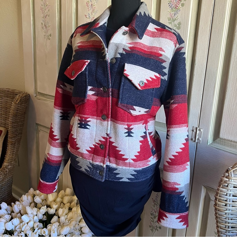Flag & Anthem Jacket | Size S | EUC | Red, White, & Blue | No Call Outs